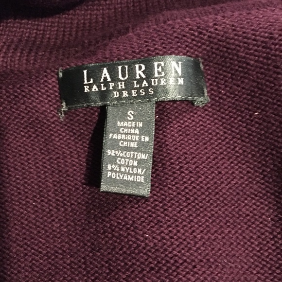 Ralph Lauren Deep Eggplant Purple Sweater Knit Dress - Picture 11 of 11